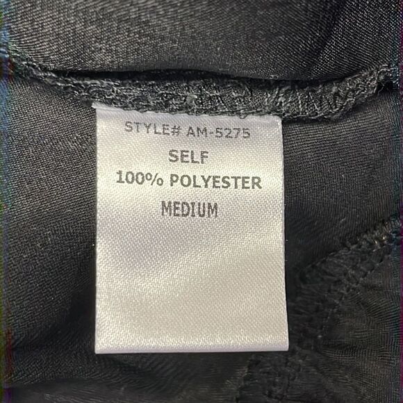 aeon Beautiful Black and Gold Metallic Blouse with Front Belt- Medium - Picture 8 of 8